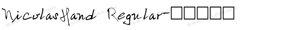NicolasHand Regular字体转换